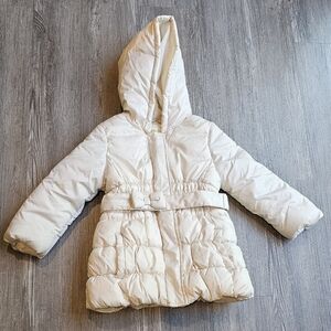 Cazy 8 Girl's Cream Hooded Puffer Jacket Size XS (4)
